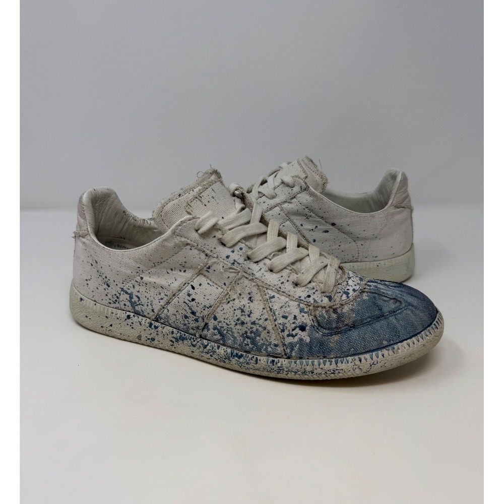 Maison Margiela Replica Paint Splatter GAT Sneaker White Canvas Size 7 US 40 EU